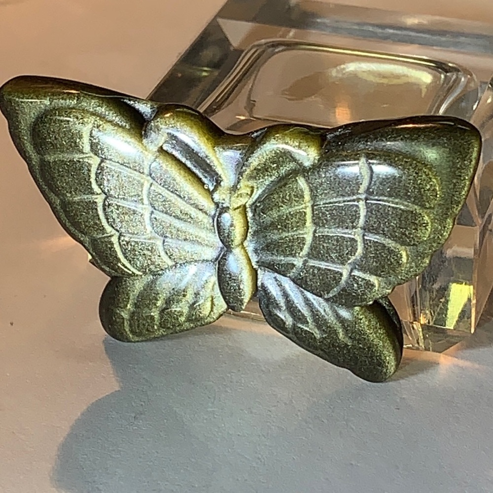 BUTTERFLY 🦋 GOLDEN OBSIDIAN CARVED CRYSTAL